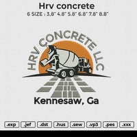 Hrv concrete Embroidery File 6 size