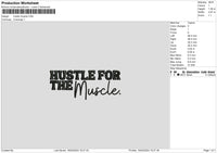 Hustletext Embroidery File 6 sizes