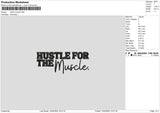 Hustletext Embroidery File 6 sizes