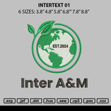 Intertext 01 Embroidery File 6 sizes