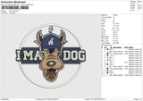 I'ma Dog Embroidery File 6 size