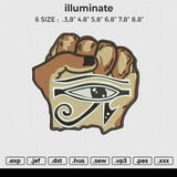 illuminate Embroidery File 6 size