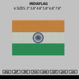 Indiaflag Embroidery File 6 sizes