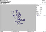 Infectiontext Embroidery File 6 sizes