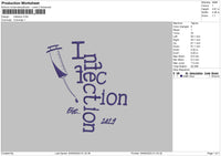 Infectiontext Embroidery File 6 sizes