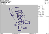 Infectiontext Embroidery File 6 sizes