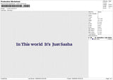 in this world Embroidery File 6 size