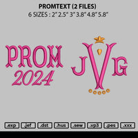 Promtext Embroidery 2 Files