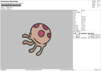 Jellyfish01 Embroidery File 6 sizes