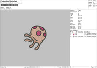 Jellyfish01 Embroidery File 6 sizes