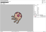 Jellyfish01 Embroidery File 6 sizes