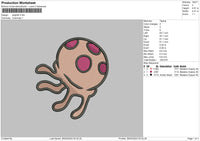 Jellyfish01 Embroidery File 6 sizes