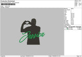 Jessicatext Embroidery File 6 sizes