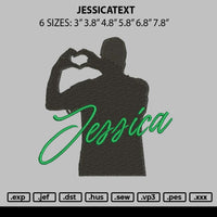 Jessicatext Embroidery File 6 sizes
