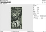 Jesus BW v2 Embroidery File 6 size