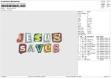 Jesus saves Embroidery File 6 size