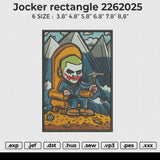 Jocker rectangle 2262025 Embroidery File 6 size