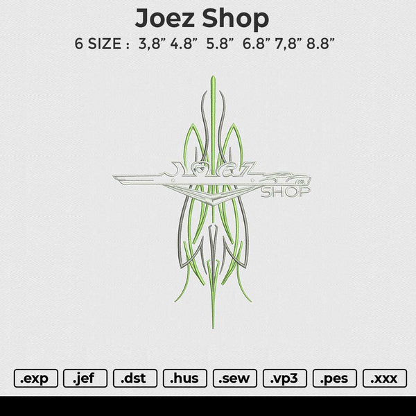 Joez Shop Embroidery File 6 size