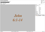 Johntext Embroidery File 6 sizes