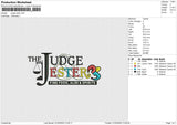 Judge ester Embroidery File 6 size