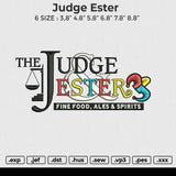 Judge ester Embroidery File 6 size