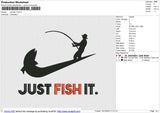 Just fish it Embroidery File 6 size