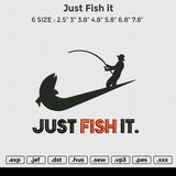 Just fish it Embroidery File 6 size