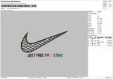 Swoosh Free Embroidery File 6 sizes