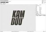 Kambuu Embroidery File 6 size