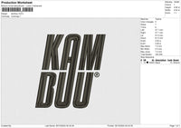 Kambuu Embroidery File 6 size