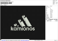 Kamionos Embroidery File 6 size