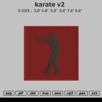 Karate Embroidery File 4 size