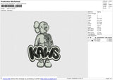 Kaws V4 Embroidery File 6 size