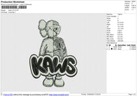 Kaws V4 Embroidery File 6 size