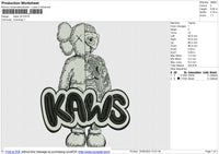 Kaws V4 Embroidery File 6 size