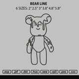 Bear Outline Embroidery File 6 sizes