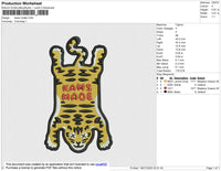 Kaws Made Embroidery File 6 size