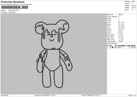 Bear Outline Embroidery File 6 sizes