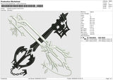 Keyblade kingdom hearts Embroidery File 6 size