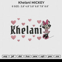 Khelani MICKEY Embroidery File 6 size