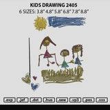 Kids Drawing 2405 Embroidery File 6 sizes