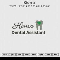 Kierra Embroidery File 6 size