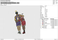 Kobe n Jordan 110125 Embroidery File 6 size