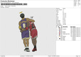 Kobe n Jordan 110125 Embroidery File 6 size