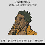 Kodak Black Embroidery File 6 size