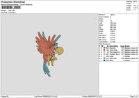 Lago Bird Embroidery File 6 sizes