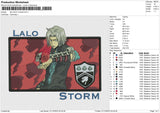 Lalo Storm Revised Embroidery File 6 size