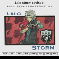 Lalo Storm Revised Embroidery File 6 size