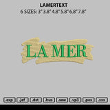 Lamertext Embroidery File 6 Sizes