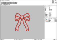 Bow 0124 App Embroidery File 6 sizes